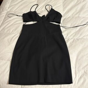 NWT Zara Black Mini Dress with Side Openings
